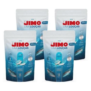 Imagem de Kit 4 Jimo Lava Louça Hidrossolúvel Máquina Lavar Louça