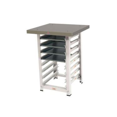 Imagem de Kit - Mesa Apoio MES-004 Bancada capacidade 8 Níveis + 4 Assadeiras 35