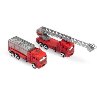 Imagem de Caminhão X-power Bombeiro Com Fricção E 2 Carros - Pica Pau