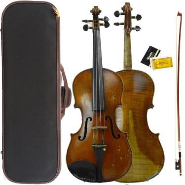 Imagem de Violino 4/4 Antigo Strad de Oficina Fundo Inteiro Maciço - Orquezz