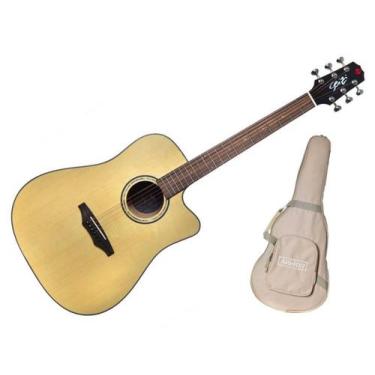 Imagem de Violão Aço Seizi Supreme Kaiju Folk Cutaway Eletroacústico com Bag, Ka