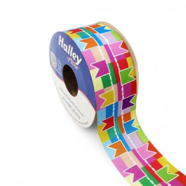 Imagem de Fita Gorgurão Festa Junina Bandeirinhas 38mm X 9,14m Laço Arraiá São J