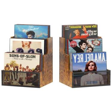 Imagem de Organizador de Discos de Vinil Yuzehuaza, 3 Níveis, para até 120 LPs