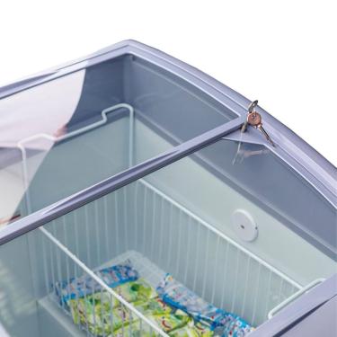 Imagem de Freezer Horizontal Frilux Degelo Manual 160L Porta Vidro Curvo RF-105-C Branco 220V