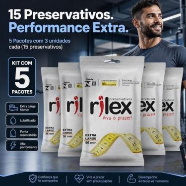 Imagem de Camisinha Preservativo Rilex Extra Grande com 15 unidades 5x3
