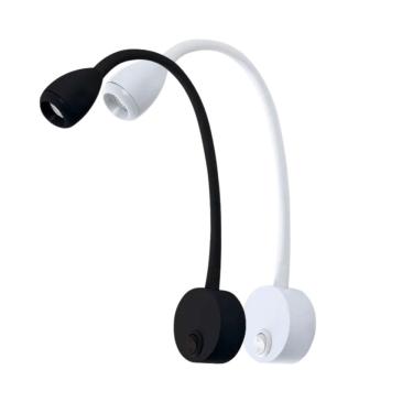 Imagem de Arandela LED Bett Articulável 3W 3000K 210LM Bivolt Metal Branco Nordecor Iluminação
