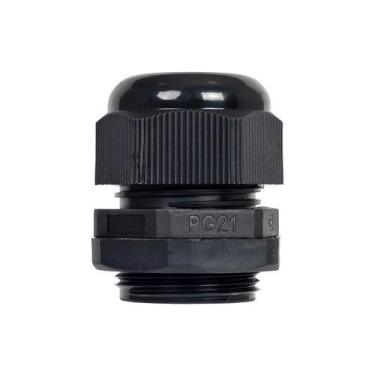Imagem de Conector Prensa Cabo Nylon Preto PG21 ¾ - CIRILO CABOS, PRETO, PG21