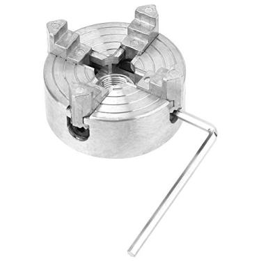 Imagem de Mandril de torno, mandril de torno de metal independente de 4 mandíbulas, acessório de rosca para mini torno de metal