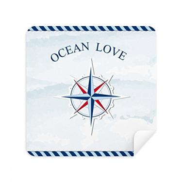 Imagem de Tecido de camurça com estampa de vela Bússola Ocean Love Sea 2 unidades