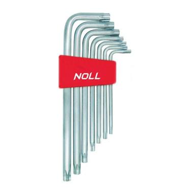 Imagem de Jogo de Chaves Torx Longas Com 7 peças T10 a T40 da Noll