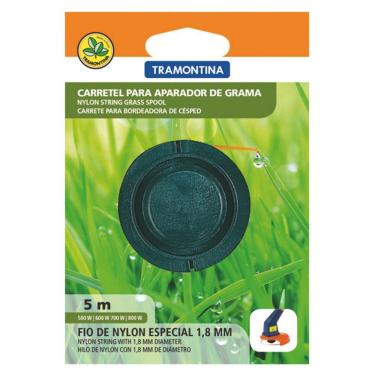 Imagem de Carretel 1 Fio de Nylon 1,8 mm Tramontina para Aparador de Grama com 5 m de Comprimento Tramontina