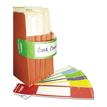 Imagem de Tabbies 68815 alças de bolso para arquivos, 24 x 5, brancas, pacote com 48