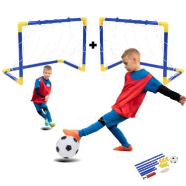 Kit 2 Mini Trave Gol De Futebol Infantil Jogo Com Bola