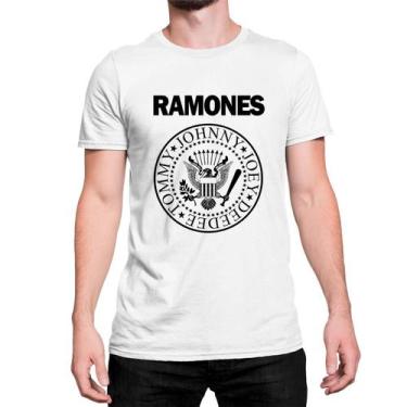 Imagem de Camiseta Básica Algodão Banda Ramones Logo Rock - Mecca