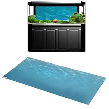 Imagem de Cartaz de Aquário, Adesivos de Decalques de Papel Subaquático Com Padrão de água do Mar Papel de Parede de Aquário Decoração de Imagem de Fundo Adesivo de Pvc (61 * 30 cm)