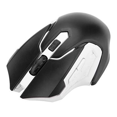 Imagem de Mouse Sem Fio Luqeeg para Jogos, 2.4G com Receptor USB, 1200DPI, Óptico, Preto ou Branco