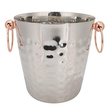 Imagem de Balde de champanhe, balde de gelo, recipiente de balde de gelo portátil de aço inoxidável 3L, balde de champanhe com alça, para uso em barra em casa