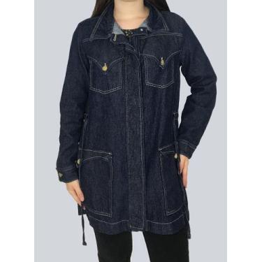 Imagem de Parka Mel Jeans Amaciado Feminino 100% Algodão Blufera Jeans 22503-1