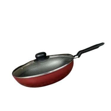 Imagem de Frigideira Grande Funda Antiaderente 28 Cm Com Tampa - Tramontina (Vermelha)