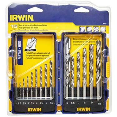 Imagem de IRWIN Conjunto de Brocas para Metal com 15 Peças de 1,5mm a 10mm 1865314