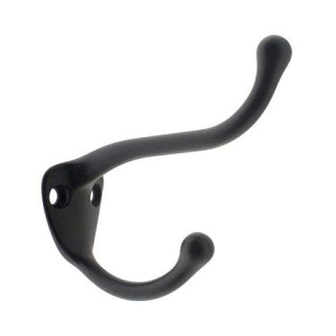 Imagem de idh by St. Simons 17020-019 Casaco de latão sólido de qualidade premium e gancho para chapéu, preto fosco