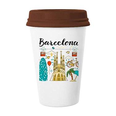 Imagem de Caneca de cerâmica Barcelona Sagrada Familia Espanhola Caneca de Café Copo de Cerâmica