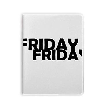 Imagem de Caderno elegante de personagens de sexta-feira, capa de goma