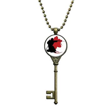 Imagem de DIYthinker Colar com pingente de chaveiro Stab Sakura Japan
