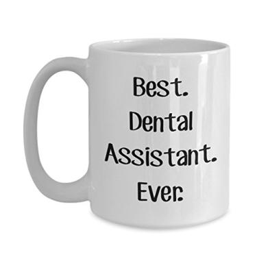 Imagem de Presentes de assistente de dentista – Caneca de melhor assistente dental de todos os tempos – Caneca de café de cacau quente divertido – Ideia de de Natal