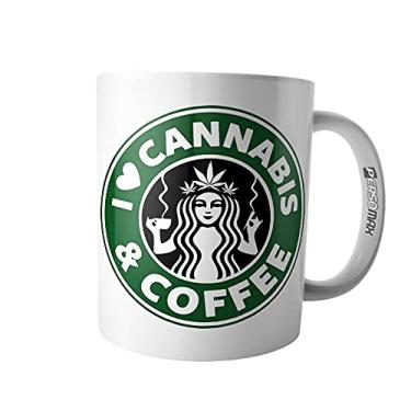 Imagem de Persomax Caneca I Love Cannabis And Coffee - Café e Maconha 325ml
