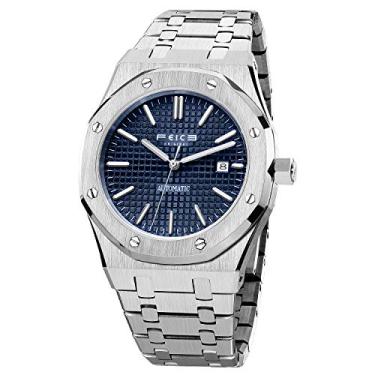 Imagem de Relógio masculino automático mecânico da FEICE, relógios masculinos à prova d'água, esportivo, relógio de pulso - FM019, Esportes, 4_Blue