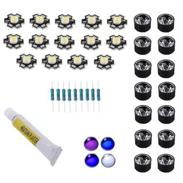Imagem de Kit led 3w para Luminaria Aquário Marinho Corais 80 Litros 45w azul royal branco 10000k UV