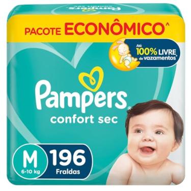 Imagem de Fralda Pampers Confort Sec M 196 Unidades, Pampers