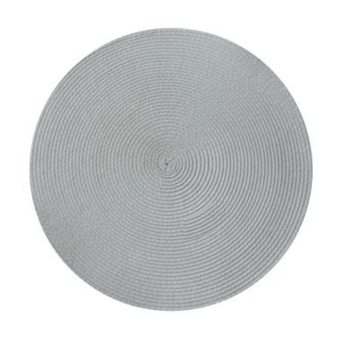 Imagem de Kit 4 Pçs Lugar Americano Manaus Redondo 38cm Prata Niazitex