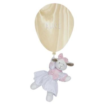 Imagem de Porta Maternidade Bexiga com Ovelha Quarto Bebê Infantil Menina - Poti