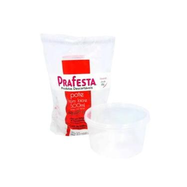 Imagem de Pote Redondo 500ml com Tampa Lacre Freezer & Micro-ondas Prafesta Paco
