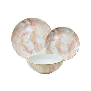 Imagem de Aparelho de Jantar 18 Peças L`Hermitage Nero Rosé em Cerâmica - Rosa