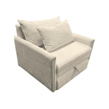 Imagem de Poltrona Cama Mona 2 em 1 Para Sala de Visitas - RS Store, Bege