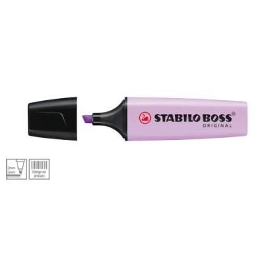 Imagem de Caneta Marca Texto Stabilo Boss Cor 155 Lilás Pastel - Stabilo