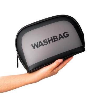 Imagem de Necessaire Maquiagem Transparente Viagem PVC Zíper Durável Compacta Un