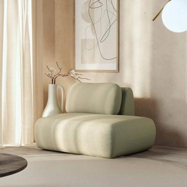 Imagem de Sofá Modular Sumiê 80cm Direito Orla Cabecasa Madeiramadeira Verde Água