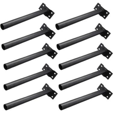 Imagem de Suporte Luminaria Solar Kit 10 Uni Poste Parede Aço Pintura Eletrostatica Quintal Rua Casa Iluminaçao Segurança Publica