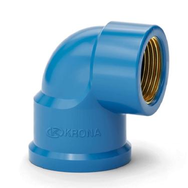 Imagem de Joelho Azul SOLD C/BUCHA Latao 90º 25MMX3/4 Krona UN 0498