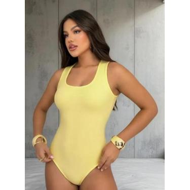 Imagem de Body Feminino Elegante Justo Decote Quadrado Moda - IMPERIO K MODAS, A