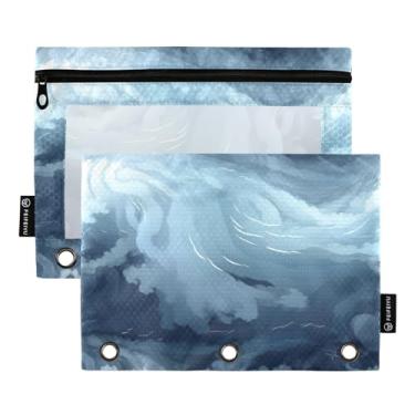 Imagem de Wassud Pastas de fichário com 3 furos com 3 furos, pasta organizadora de fichários para escritório em casa, pacote com 2