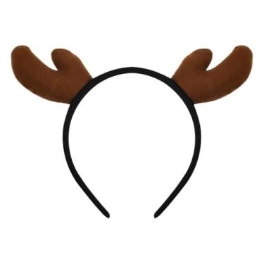 Imagem de Tiara de chifre de veado para homens e mulheres, acessórios de cosplay para adultos, crianças, rena, chifres de veado, orelhas, alce, faixa de cabelo, acessório de fantasia de Natal, enfeites de