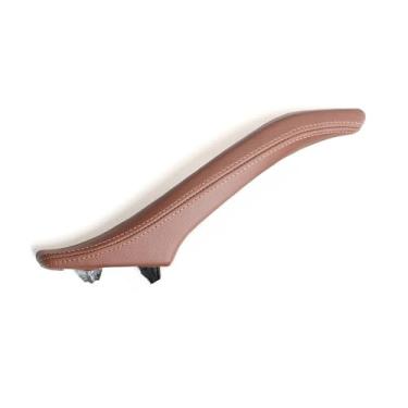 Imagem de Carro esquerda direita interior porta do passageiro puxador de couro conjunto Compatível com bmw série 5 f10 f11 f18 520i 523i 525i 528i 535i(Left Brown)