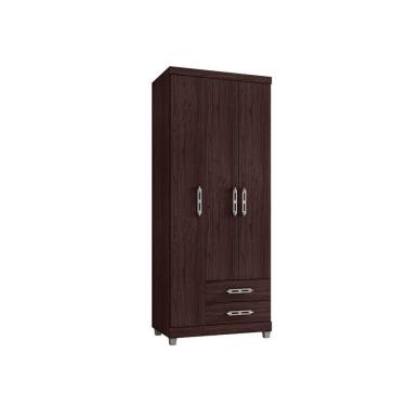 Imagem de Guarda Roupa Solteiro 78 Cm Com 3 Portas E 2 Gavetas Louise Castanho