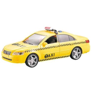 Imagem de Táxi de Brinquedo Com Luz e Som 1:16 Fricção - Brink Center