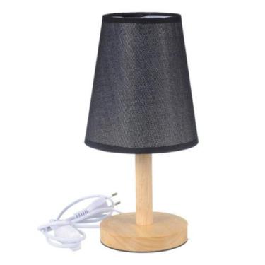 Imagem de Abajur De Madeira Luminária De Mesa Decorativo Quarto / 032 - PGB, Pre